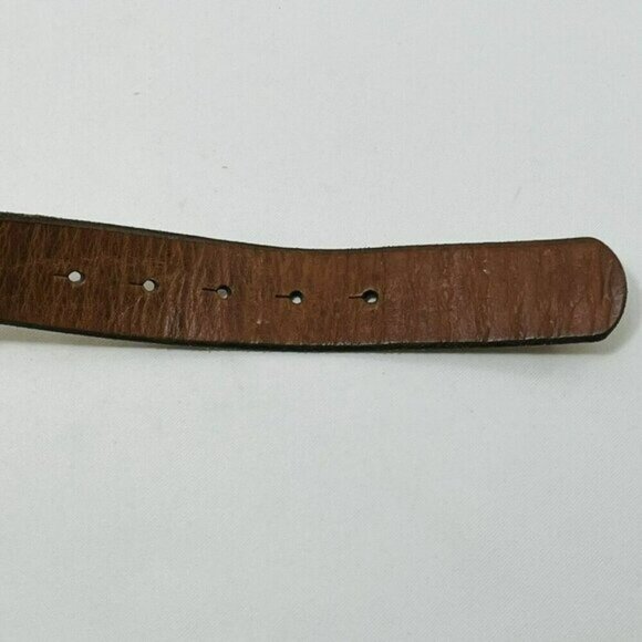 Fossil Genuine Leather Belt Women Sz M Medallion Studded Buckle Retro Western - Picture 6 of 12